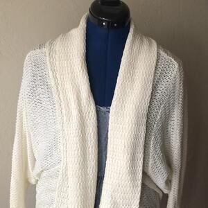 Urban Outfitters Ecote Cream Open Front Bat Sleeves Light Cardigan